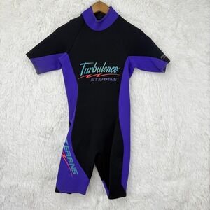 Stearns Turbulence Shorty Wetsuit Small Black Purple Surf Swim Neoprene Scuba
